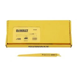 100 Lames DEWALT De Scie Sabre BIM Plungepoint Pour La Coupe Du Bois 228mm - DT2320-QZ